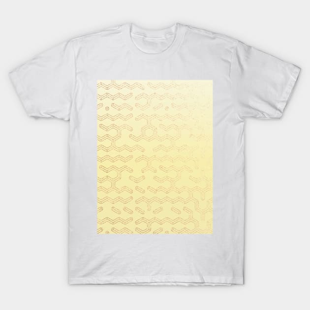 Golden filament honeycomb T-Shirt by AtelierNab